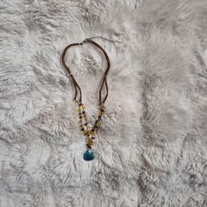 Monet Necklace Boho Bohemian Festival Indie Hippie Artsy Beaded Stone Like Penda